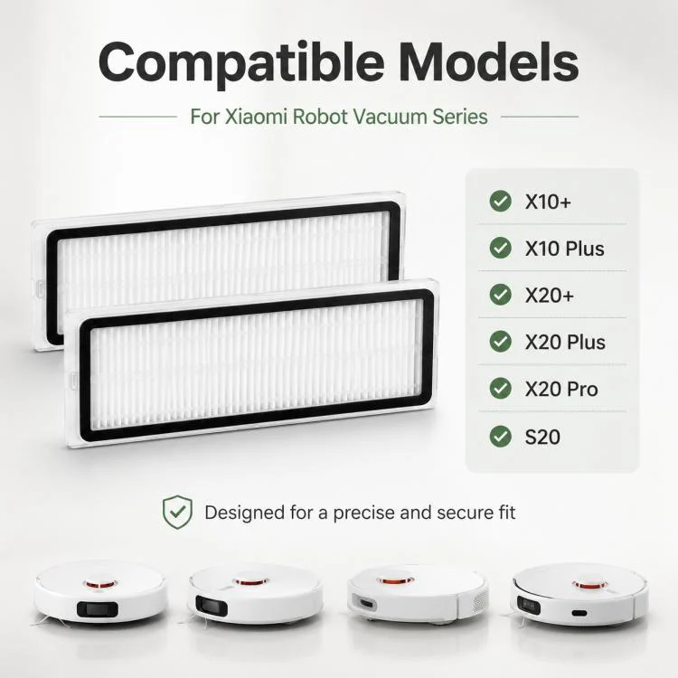 For Xiaomi Robot Vacuum X10 Plus / X20 Plus / S20 / S20 Plus / S10 / S10 Plus / S10 Pro Replacement Parts, Dual Filter - Image 6