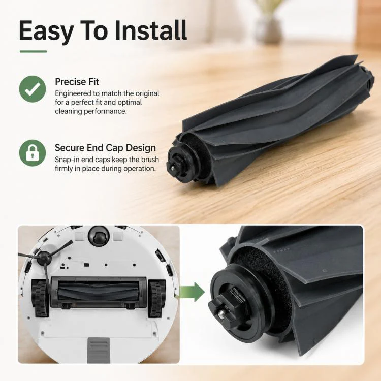For Xiaomi Robot Vacuum X10 Plus / X20 Plus / S20 / S20 Plus / S10 / S10 Plus / S10 Pro Replacement Parts, Rubber Roller Brush - Image 7