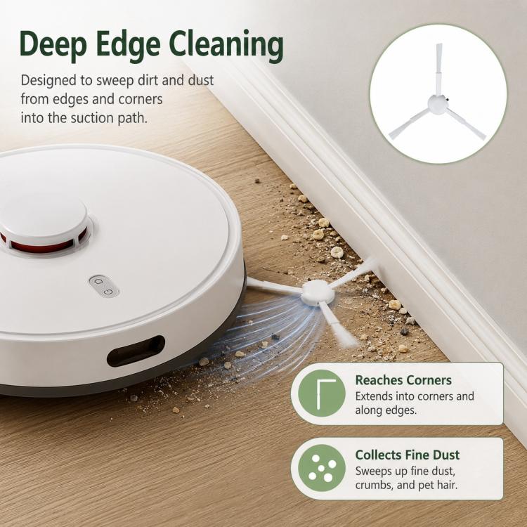 For Xiaomi Robot Vacuum X10 Plus / X20 Plus / S20 / S20 Plus / S10 / S10 Plus / S10 Pro Replacement Parts, White Side Brush - Image 7