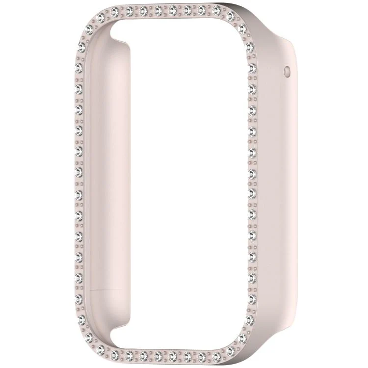 For Xiaomi Smart Band 10 Pro Ceramic Diamond Half Coverage Hollow PC Watch Protective Case(Matte Starlight) - Image 4