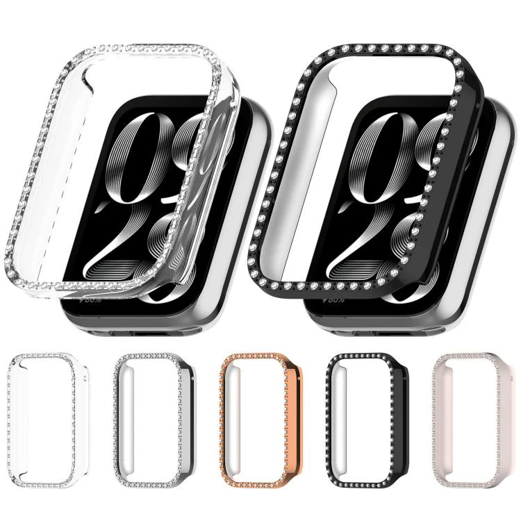 For Xiaomi Smart Band 10 Pro Ceramic Diamond Half Coverage Hollow PC Watch Protective Case(Matte Starlight) - Image 6