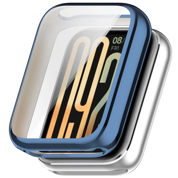 For Xiaomi Smart Band 10 Pro Ceramic Electroplated TPU Full Coverage Watch Protective Case(Midnight Blue)