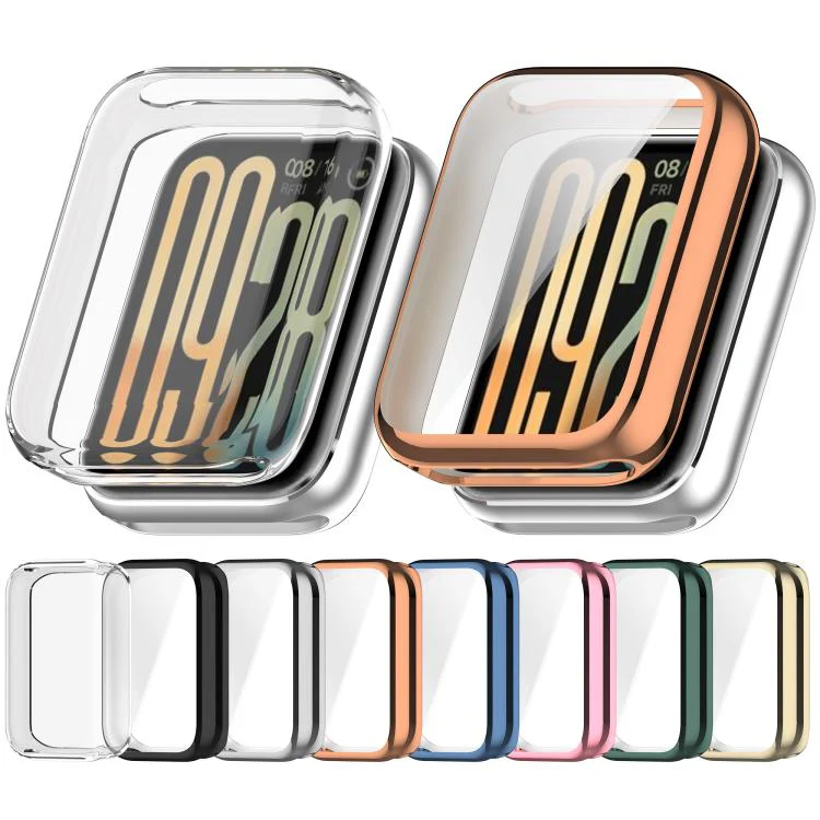 For Xiaomi Smart Band 10 Pro Ceramic Electroplated TPU Full Coverage Watch Protective Case(Midnight Blue) - Image 6