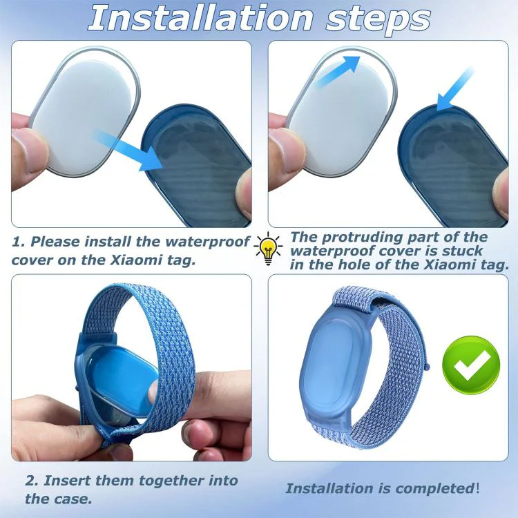 For Xiaomi Tag Kids Anti-lost Nylon Wristband Protective Case(Black) - Image 9