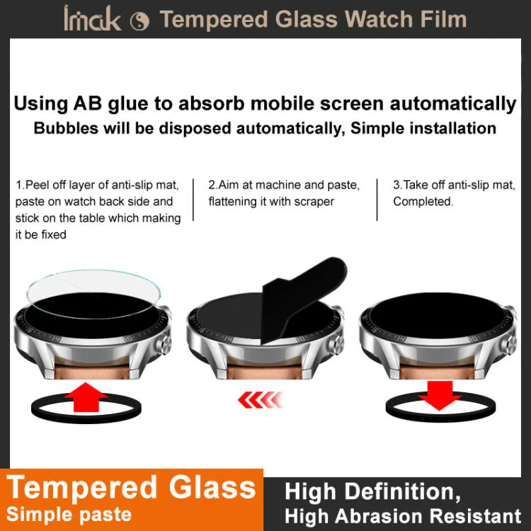 For Xiaomi Watch S5 46mm IMAK Tempered Glass Watch Protective Film - Image 5