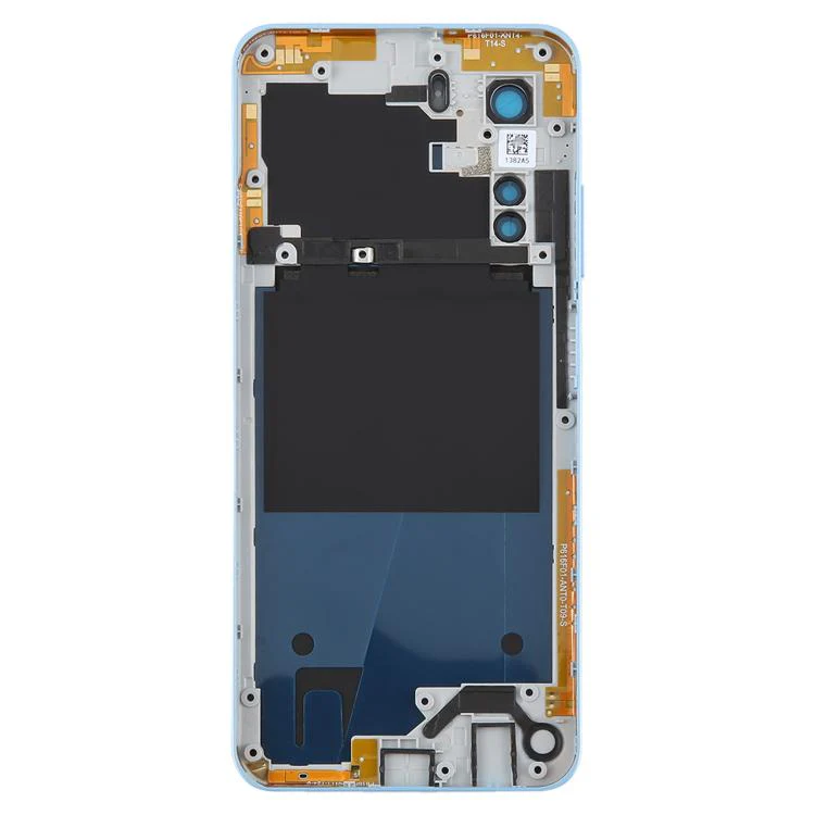 For ZTE Axon 40 Lite Plastic Battery Back Cover with Middle Frame / Camera Lens Cover(Blue) - Image 3