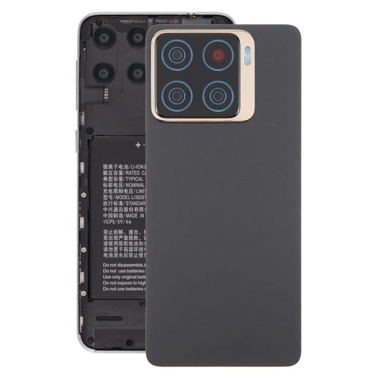 For ZTE Blade A56 Z2473 Plastic Battery Back Cover with Camera Lens Frame(Black)