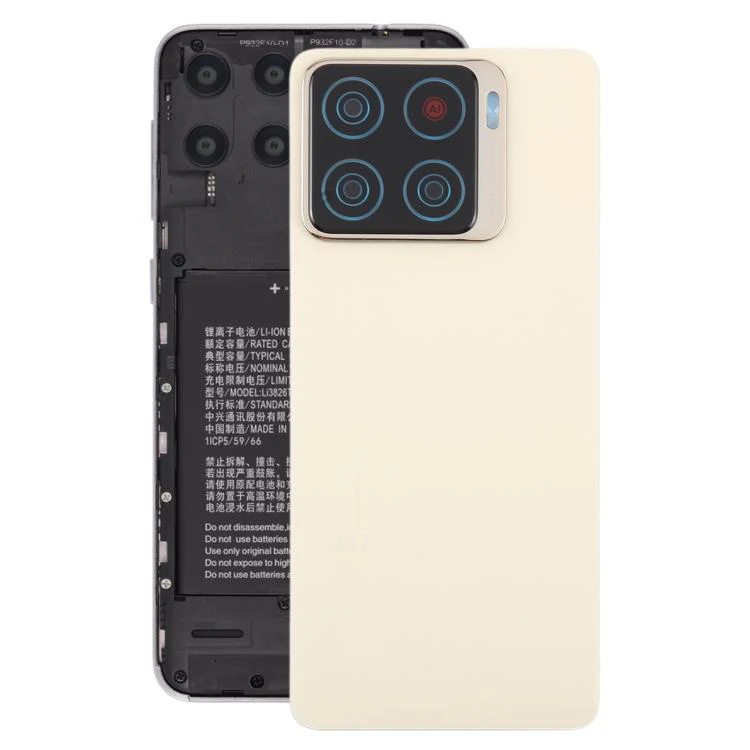 For ZTE Blade A56 Z2473 Plastic Battery Back Cover with Camera Lens Frame(Yellow)