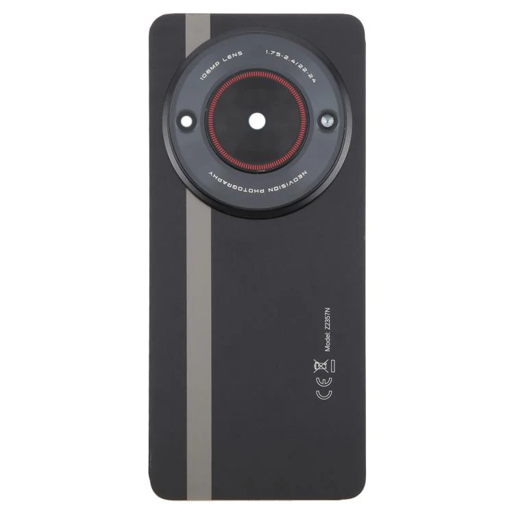 For ZTE nubia Focus Glass Battery Back Cover with Adhesive / Camera Lens Cover(Black) - Image 2