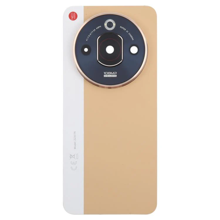 For ZTE nubia Focus Pro Z2351N Leather Battery Back Cover with Adhesive / Camera Lens Cover(Gold) - Image 2