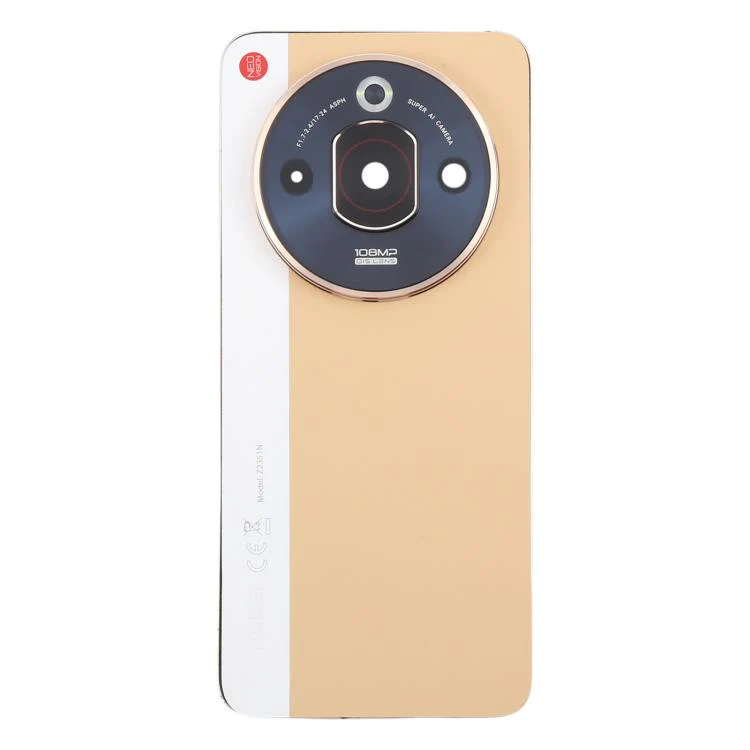 For ZTE nubia Focus Pro Z2351N Leather Battery Back Cover with Middle Frame / Camera Lens Cover(Gold) - Image 2