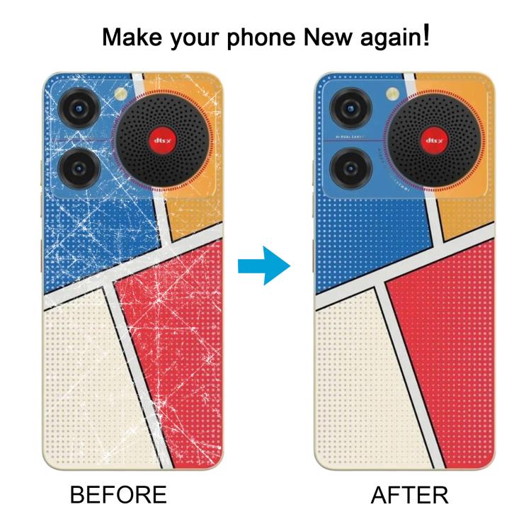 For ZTE nubia Music Z2353 Glass Battery Back Cover with Adhesive(Yellow) - Image 6