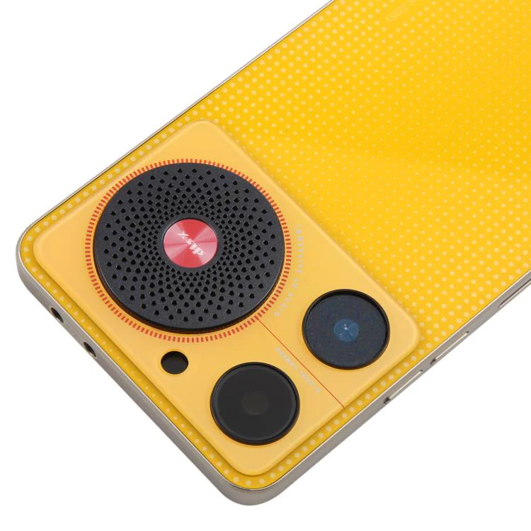 For ZTE nubia Music Z2353 Glass Battery Back Cover with Middle Frame / Camera Lens Cover(Yellow) - Image 5