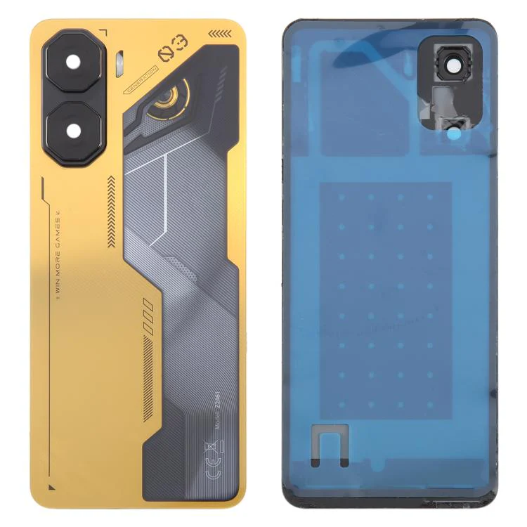 For ZTE nubia Neo 3 Plastic Battery Back Cover with Camera Lens Frame(Gold)