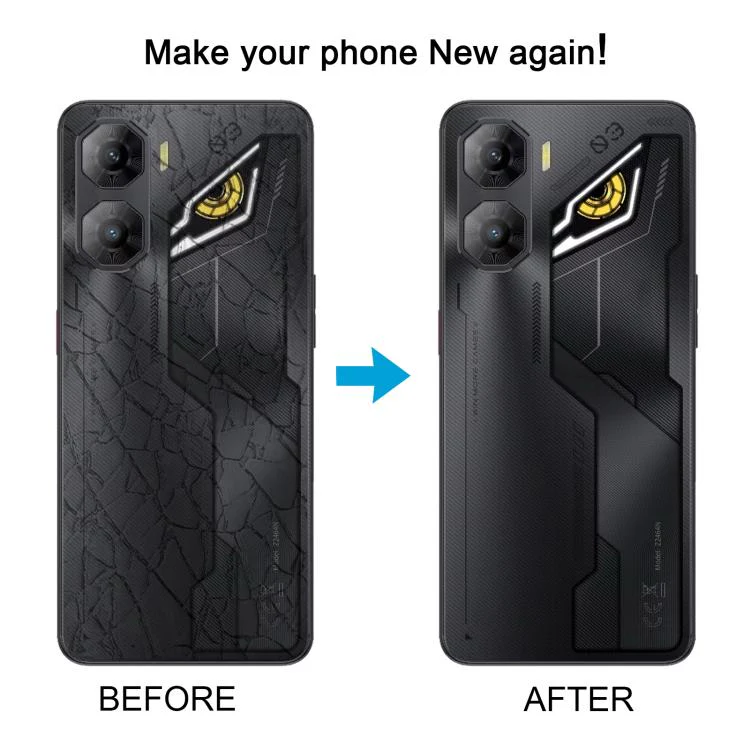 For ZTE nubia Neo 3 Plastic Battery Back Cover with Camera Lens Frame(Gold) - Image 6