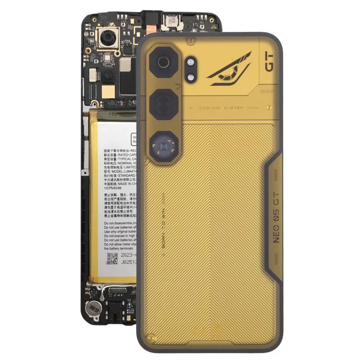 For ZTE nubia Neo 5 GT Z2570N Glass Battery Back Cover with Adhesive(Yellow)