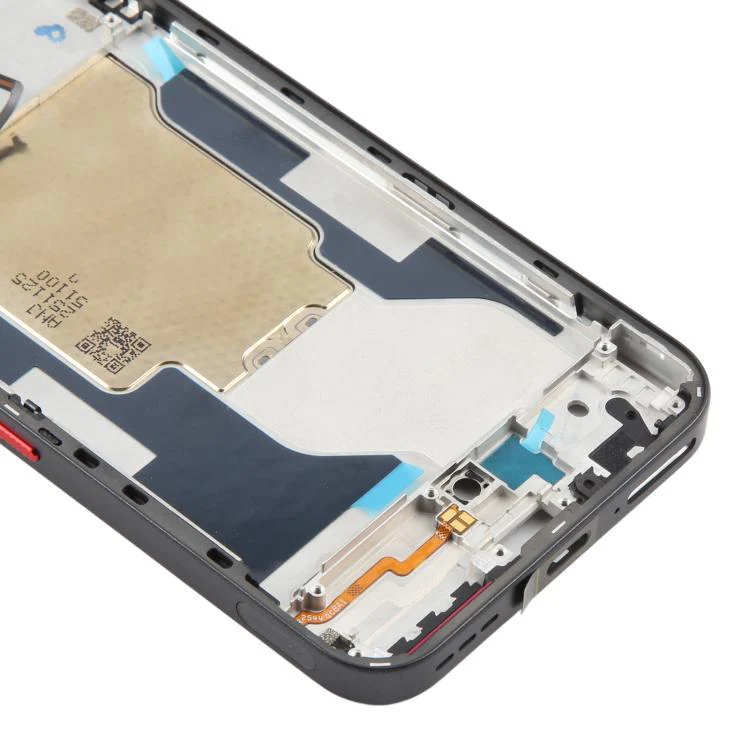 For ZTE nubia Neo 5 GT Z2570N Middle Frame Bezel Plate with Power Volume Button (Black) - Image 4