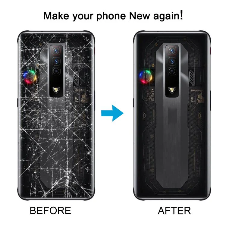 For ZTE nubia RedMagic 7S Glass Battery Back Cover(Transparent) - Image 6
