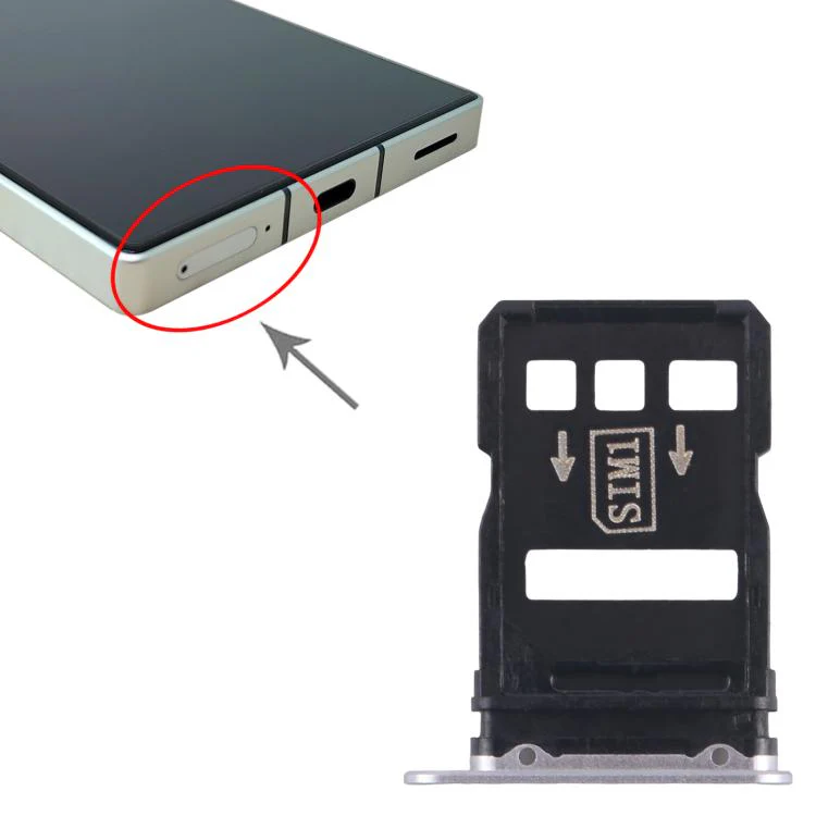 For ZTE nubia RedMagic 8 Pro+ SIM Card Tray + SIM Card Tray (Silver) - Image 4