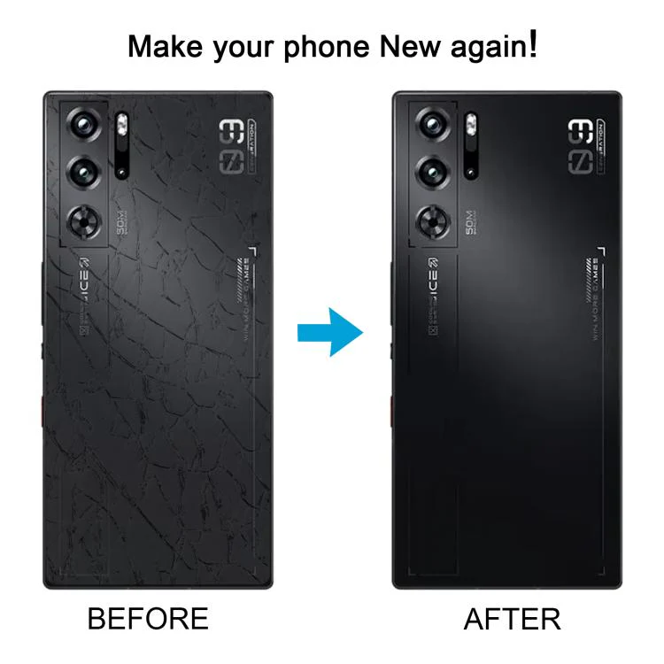 For ZTE nubia RedMagic 9 Pro NX769J Glass Back Cover with Adhesive(Black) - Image 6