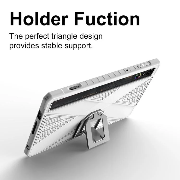 For ZTE RedMagic Astra / Tablet 3 Pro X-Type TPU Shockproof Tablet Case with Holder(White) - Image 6
