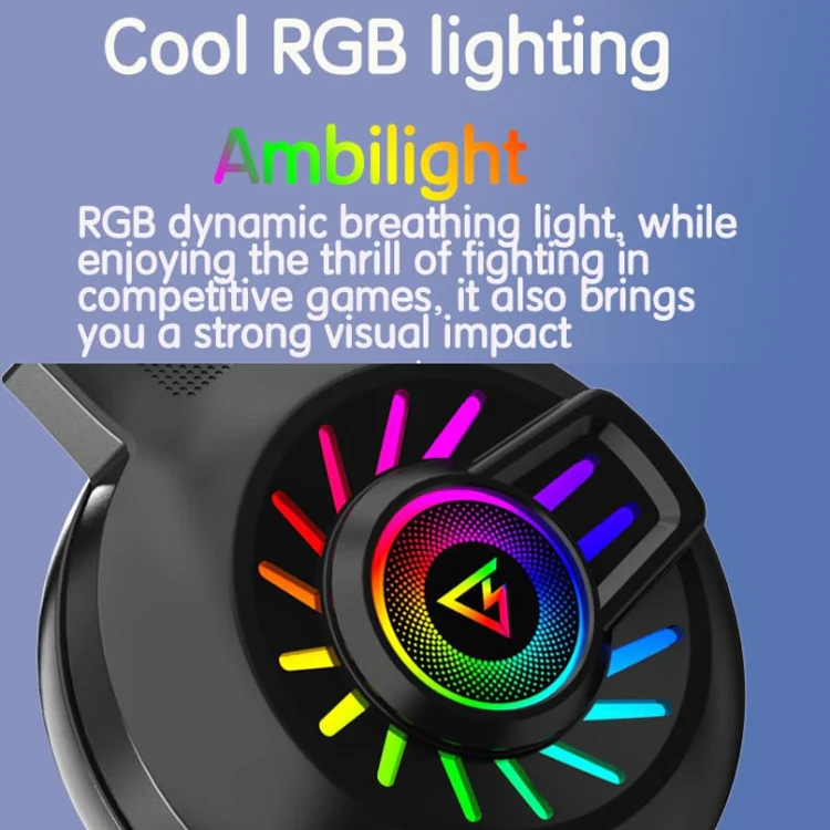 FOREV G97 RGB Luminous Wired Game Headset with Mic, Spec: 7.1 Channel (Black) - Image 3