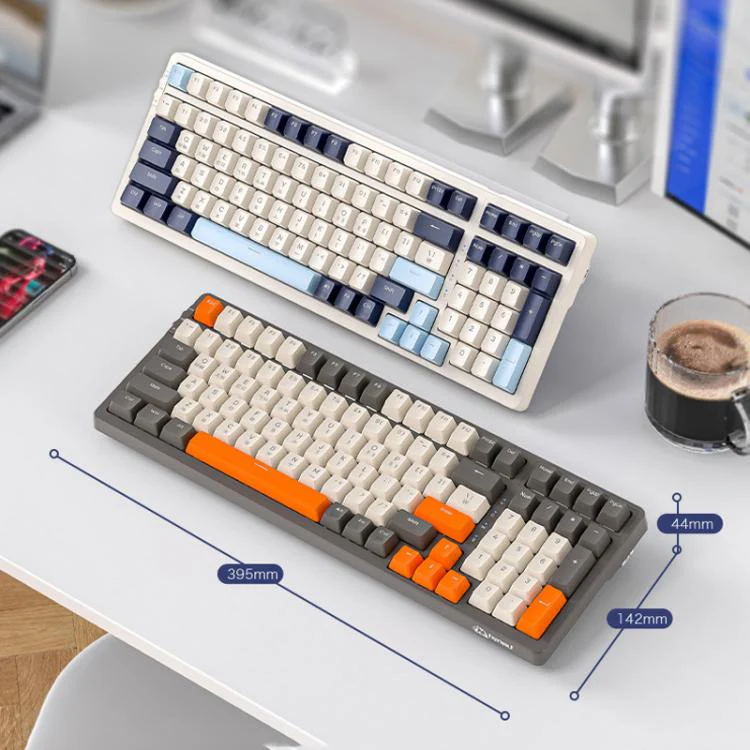 FREE WOLF K8 Korean Bluetooth Wireless Tri-Mode Mechanical Keyboard Hot-swappable Gaming Keyboard(Blueberry Blue Switch) - Image 13