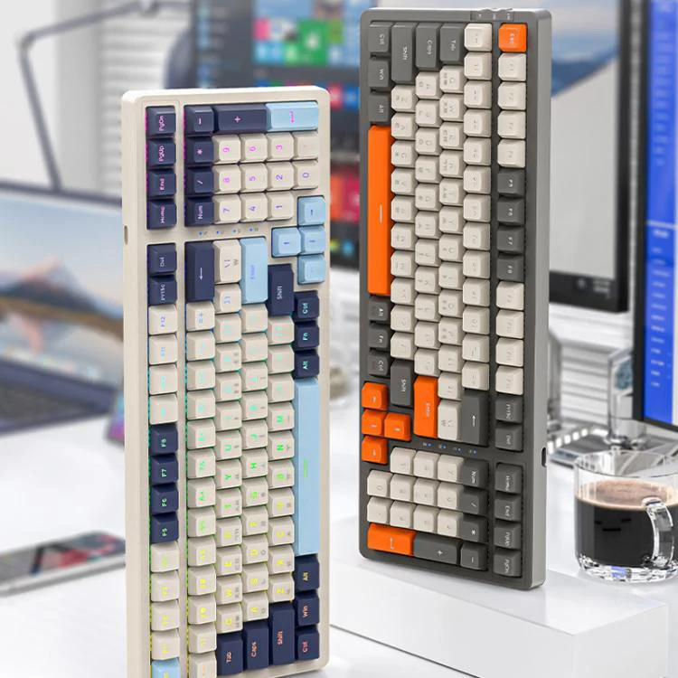 FREE WOLF K8 Korean Bluetooth Wireless Tri-Mode Mechanical Keyboard Hot-swappable Gaming Keyboard(Microglow Red Switch) - Image 2