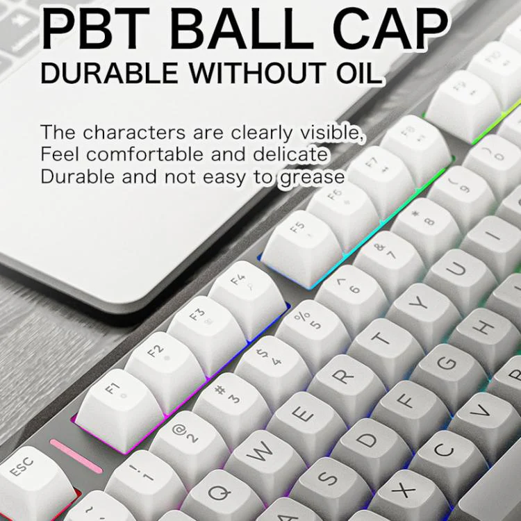 FREE WOLF M75 Russian Wireless Bluetooth Dual-Mode Mechanical Keyboard With PBT Gradient Caps and Display Screen(Moonlit Night) - Image 7