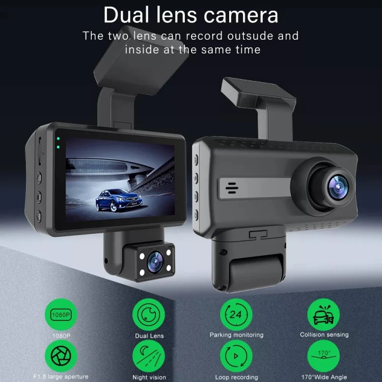 Front and Rear Dual Camera HD InfraredNight Vision Car Dash Cam Driving Recorder - Image 4