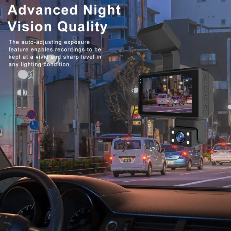 Front and Rear Dual Camera HD InfraredNight Vision Car Dash Cam Driving Recorder - Image 9