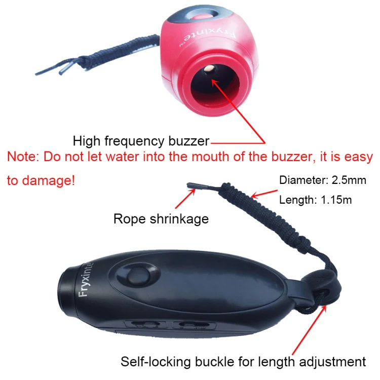Fryxinte XT-7DS3 Adjustable High Decibel Sports Referee Electronic Whistle Emergency Rescue Training Whistle(Black) - Image 4