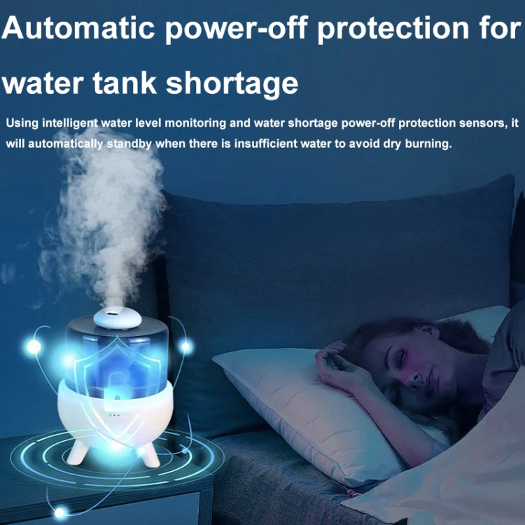 FS102 2L Ultrasonic Aromatherapy Colorful Night Light Desktop Humidifier, Spec: EU Plug(White) - Image 7