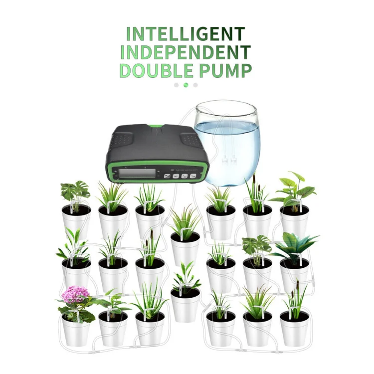 FT-C68 Dual Pump Smart Automatic Watering Device Potted Watering Garden Balcony Drip Irrigation Spraying System(Green) - Image 3