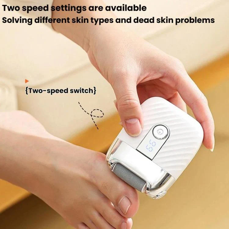 Fully Automatic Electric Foot File Rechargeable Home Callus & Dead Skin Remover Portable Foot Scrubber(Black) - Image 2