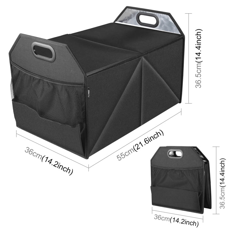 FunAdd Foldable Storage Fresh Box Vehicle Trunk Organizer Bag Transportation Fresh-keeping Box (Black) - Image 4
