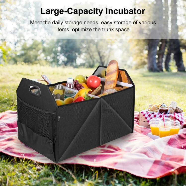 FunAdd Foldable Storage Fresh Box Vehicle Trunk Organizer Bag Transportation Fresh-keeping Box (Black) - Image 9