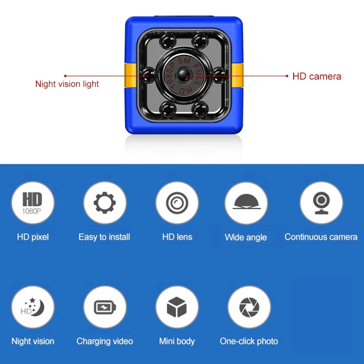 FX01 1080P Outdoor Sport HD Aerial DV Camera(Black) - Image 4
