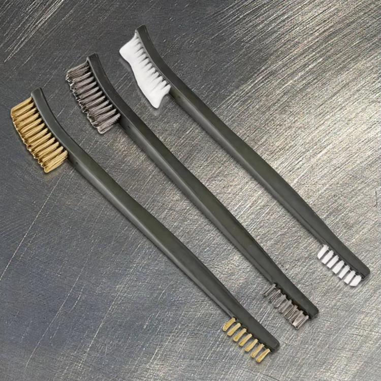 G122 3-Piece Set Dual-Ended Cleaning Brush For Removing Dirt Rust