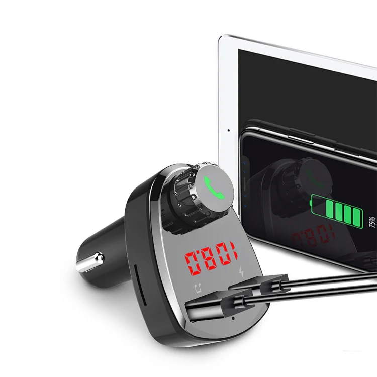 G13 Car MP3 Player Bluetooth Hands-free Device FM Transmitter Car Kit Dual USB Fast Charger - Image 5