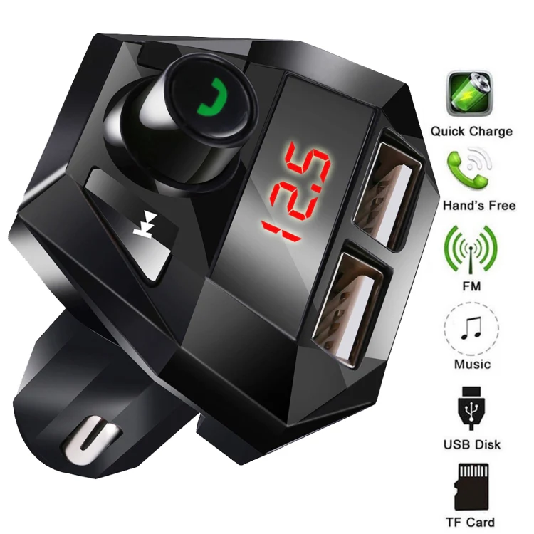 G18 Car Bluetooth Hands-Free MP3 Player Dual USB Bluetooth Charge FM Transmitter Bluetooth Receiver(Black) - Image 5