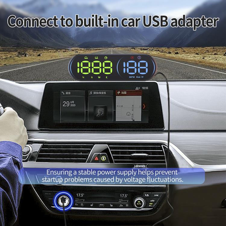 G26 Car GPS Display Head-Up Display Speedometer with Suction Cup Holder(Black) - Image 14