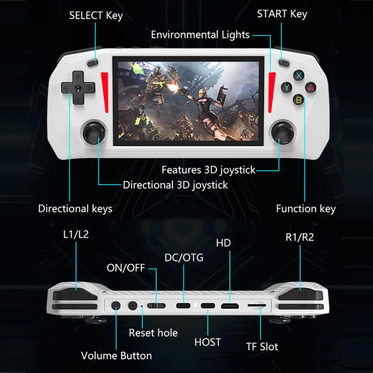 G33 4.3-inch IPS OLED Handheld Game Console Supports Two-Player Battles, External TF card:64G(Green) - Image 9