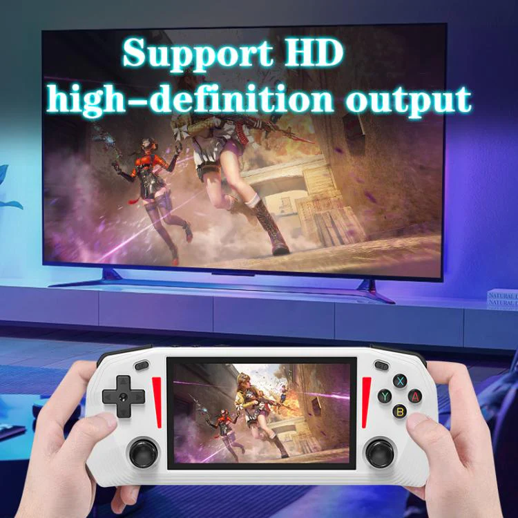 G33 4.3-inch IPS OLED Handheld Game Console Supports Two-Player Battles, External TF card:64G(White) - Image 6