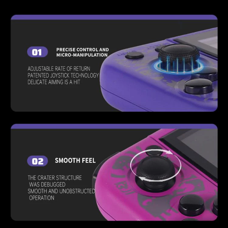 G50V 5-inch True-color Handheld Game Console Supports 19+ Emulators, External TF card:64G(Purple) - Image 9
