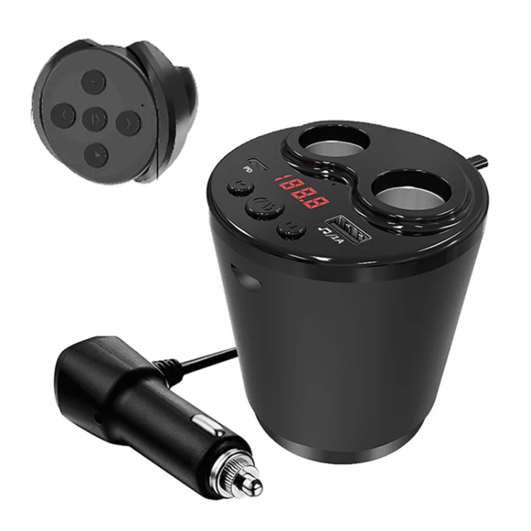 G63 Car Multi-function Bluetooth Charger Cup Support Hands-free Call / USB Charging / Navigation Broadcast, with Remote Control