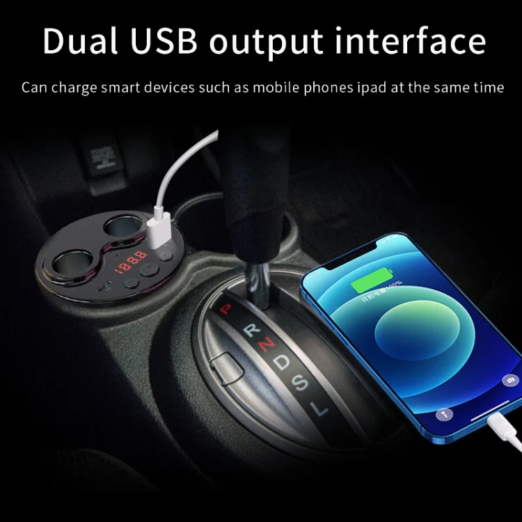 G63 Car Multi-function Bluetooth Charger Cup Support Hands-free Call / USB Charging / Navigation Broadcast, with Remote Control - Image 8