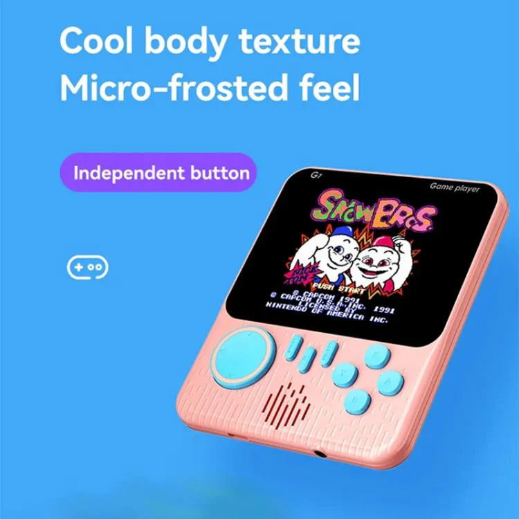 G7 3.5 inch Screen Portable Retro Nostalgic Games Console Built-in 666 Games, Model:Double(Pink) - Image 6