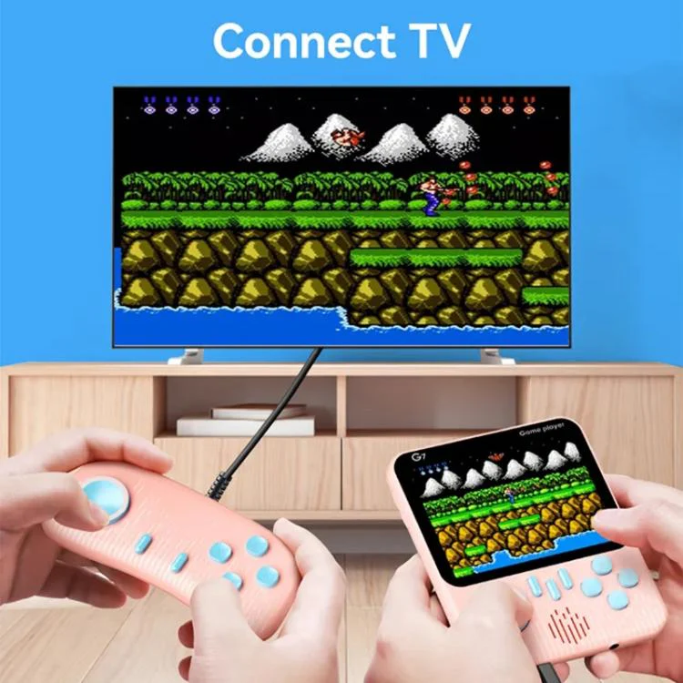 G7 3.5 inch Screen Portable Retro Nostalgic Games Console Built-in 666 Games, Model:Single(Grey) - Image 9