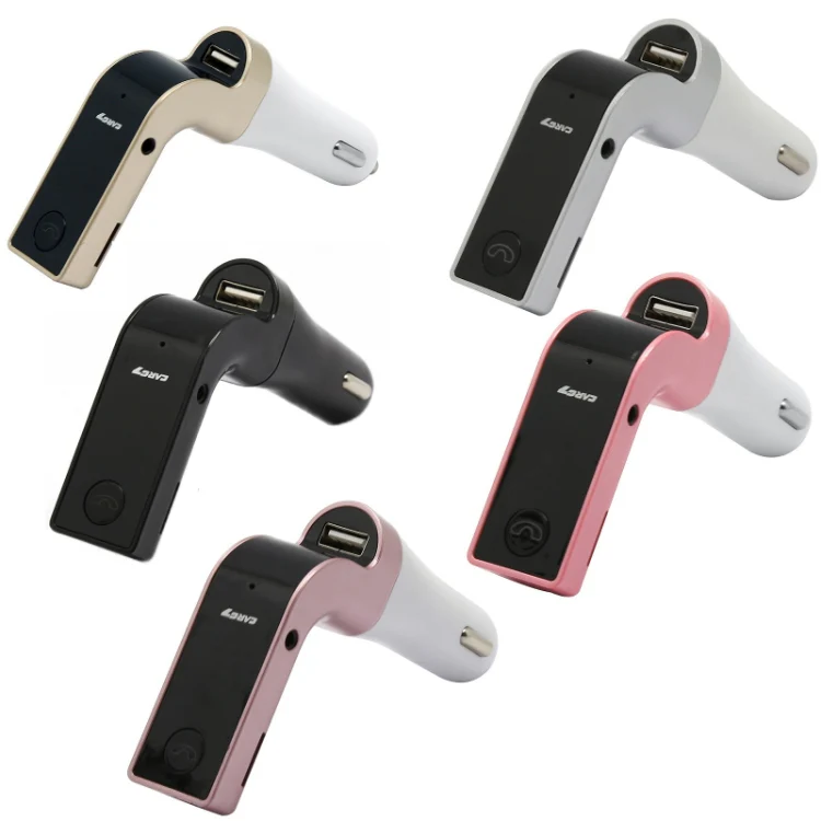 G7 Car Hands-Free Bluetooth FM Player MP3(Pink) - Image 2